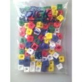 Steckwürfel, 100 Stück, 5 Farben