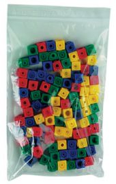 Steckwürfel, 100 Stück, 4 Farben